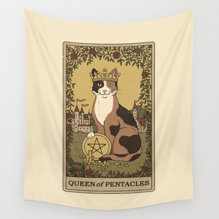 Queen of Pentacles Wall Tapestry