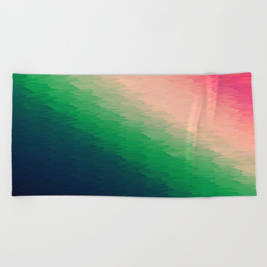 Deconstructed Pink Rose TEXTURE Beach Towel