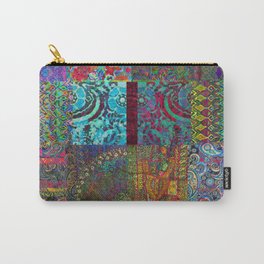 Bohemian Wonderland Carry-All Pouch | Eclectic, Hippie, Rainbow, Trippy, Colours, Rainbowpattern, Psychedelic, Collage, Spiritual, Festival 