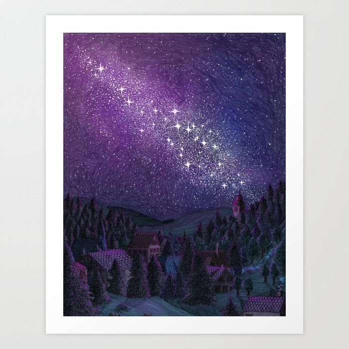 Sleeping Under the Milky Way Art Print