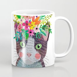 Cat with flowers Mug