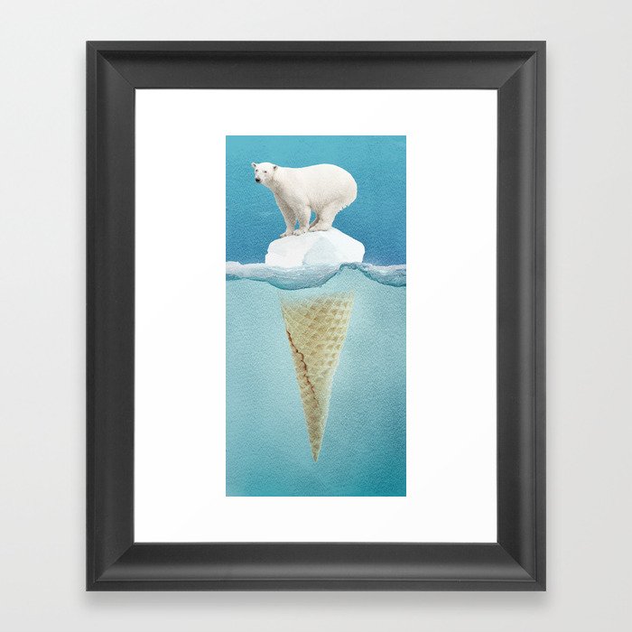 Polar ice cream cap Framed Art Print