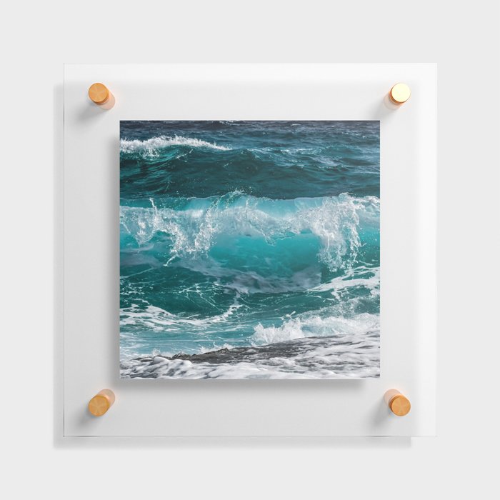 Blue Ocean Waves Floating Acrylic Print