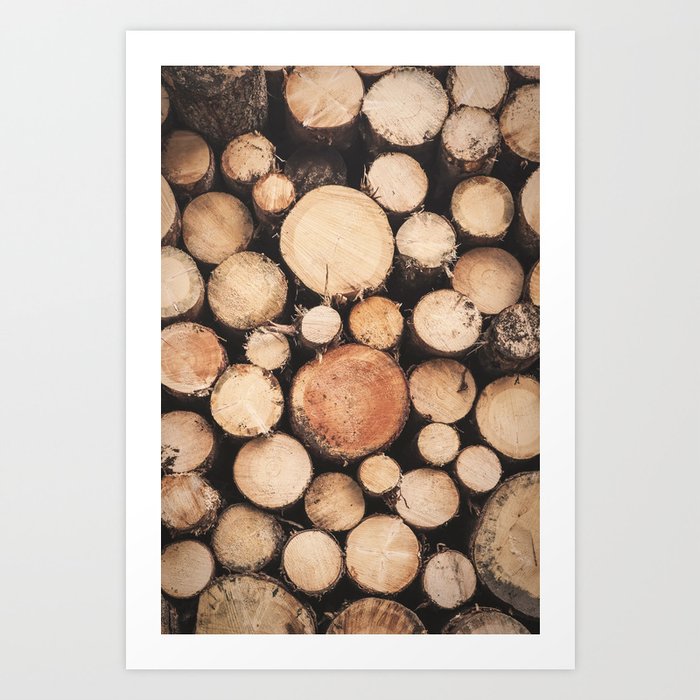 Dolomites XII [ South Tyrol, Italy ] Wood pattern in mountain⎪Colorful travel photography Poster Art Print