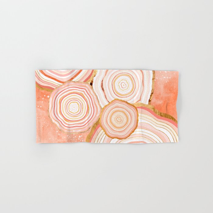 Coral Agate Abstract Hand & Bath Towel