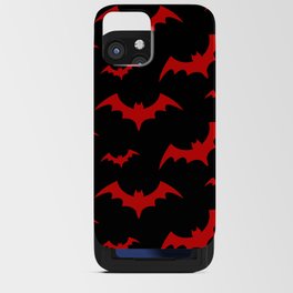 Halloween Bats Black & Red iPhone Card Case