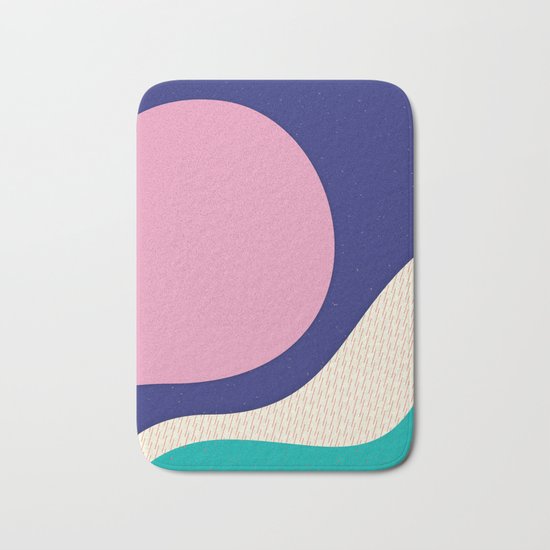 Abstract Waves Bath Mat