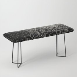 Joliet, USA - black and white city map Bench