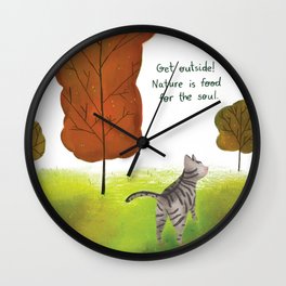 Nature is Food for the Soul Wall Clock