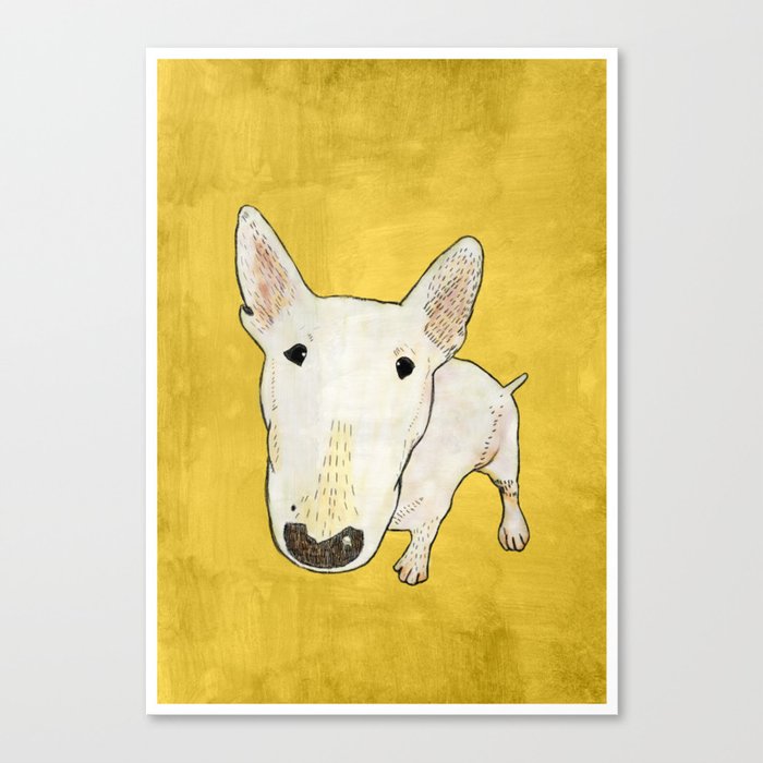 English Bull Terrier pop art Canvas Print