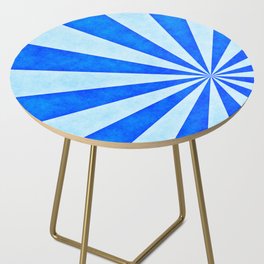 Blue sunburst Side Table