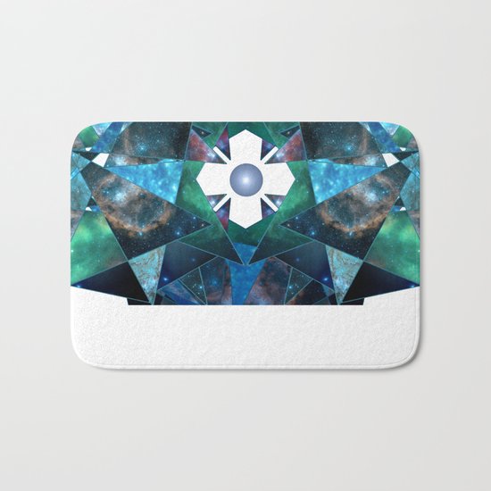 Abstract Galaxy Flower Bath Mat
