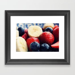 Fruits Salad Photo Framed Art Print