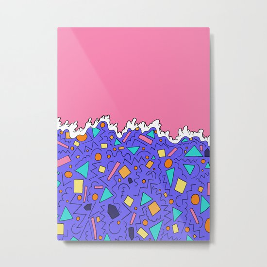 The wave of shapes Metal Print