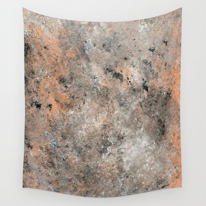 Black and Bronze Abstract Wall Tapestry