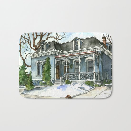 A Cozy Winter Cottage Bath Mat