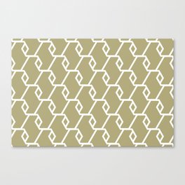 Yellow and White Diamond Line Shape Tile Pattern Pairs DE 2022 Popular Color Even Growth DE5494 Canvas Print
