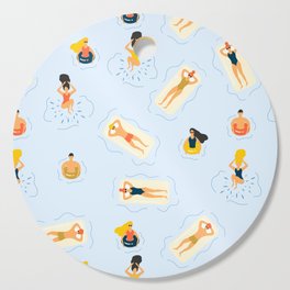 Abstract Summer Fun Bathing Time Pattern Cutting Board