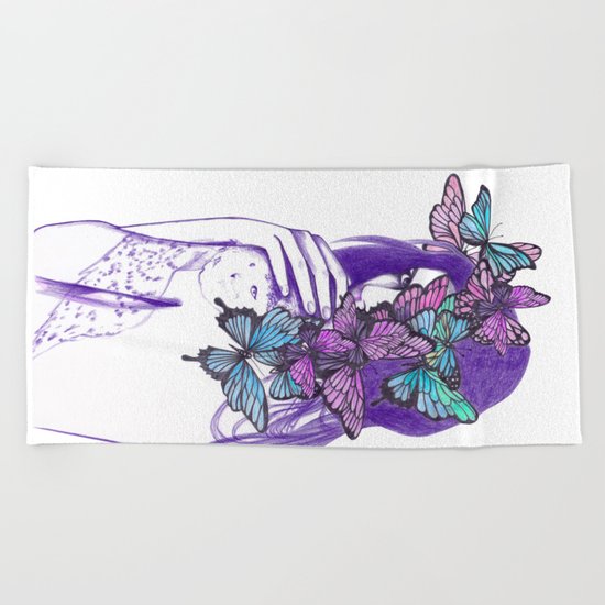 Amongst Butterflies Beach Towel