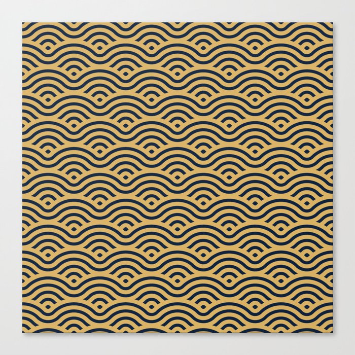 Minimalist Wavy Geometric Ornament Canvas Print