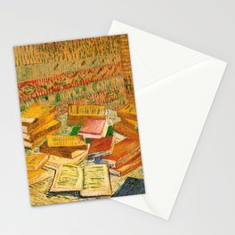 French Novels and a Rose - Van Gogh Stationery Card