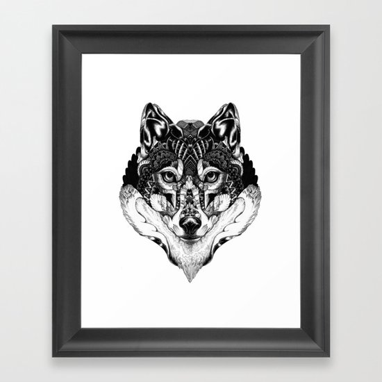 Wolf Head Framed Art Print