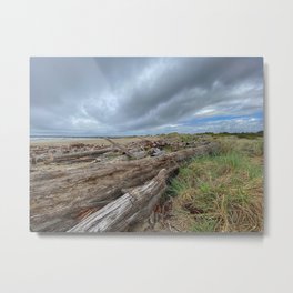 Winchester Bay Metal Print | Nature, Nature Photo, Coastal, Driftwood, Oregon, Photo, Landscape, Beach, Digital, Seascape 