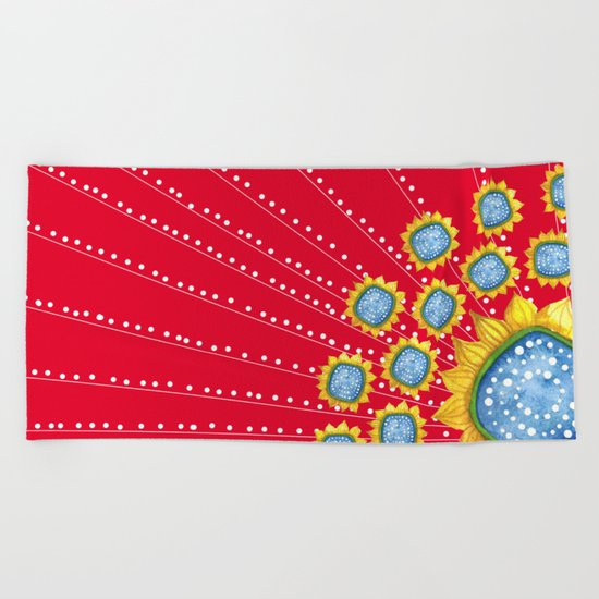 Sunflowers Beach Towel