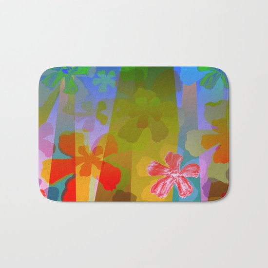 Flowers in the City Bath Mat