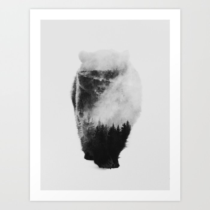 Discover the motif WALKING BEAR by Andreas Lie as a print at TOPPOSTER