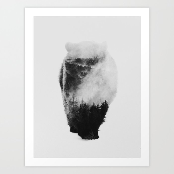 Walking Bear Art Print