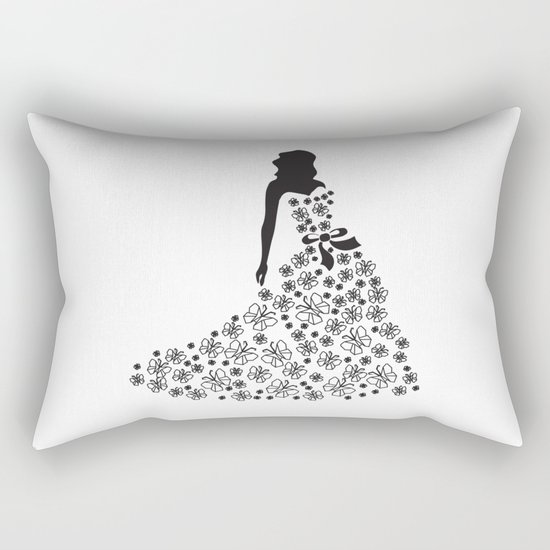 Origami Butterfly Dress No. 2 Rectangular Pillow