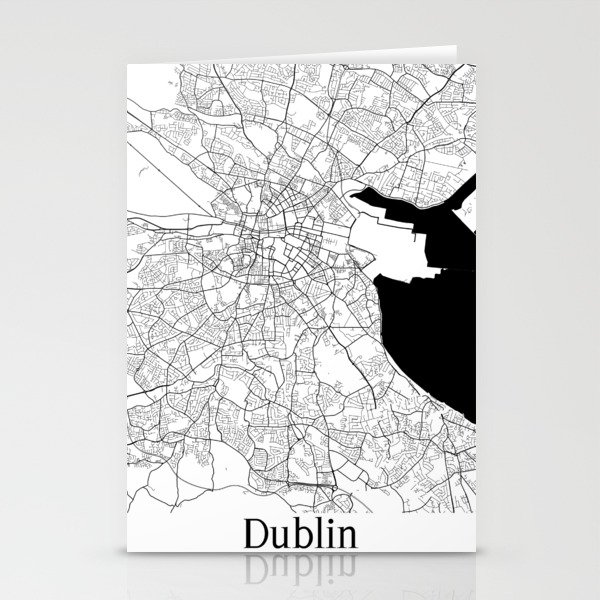 Dublin city map Stationery Cards