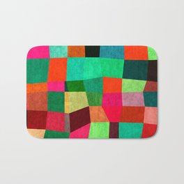 Colorful watercolor shapes pattern Bath Mat