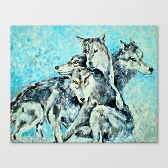 Our Brothers, the Wolves Canvas Print