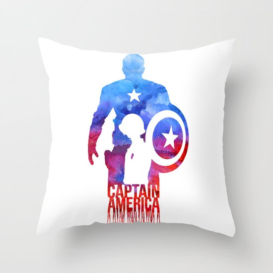 Captain America Throw Pillow
