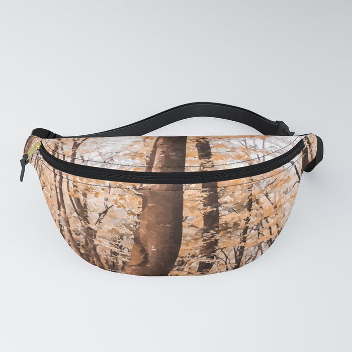 Amber autumn forest Fanny Pack