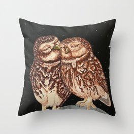 Night Owls Throw Pillow