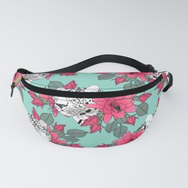 Stylish leopard and cactus flower pattern Fanny Pack