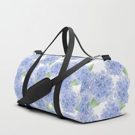 Elegant lavender lilac watercolor hydrangea floral Duffle Bag