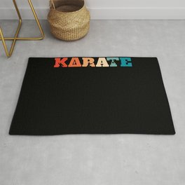 Retro Kung Fu Vintage Karate Martial Arts Area & Throw Rug