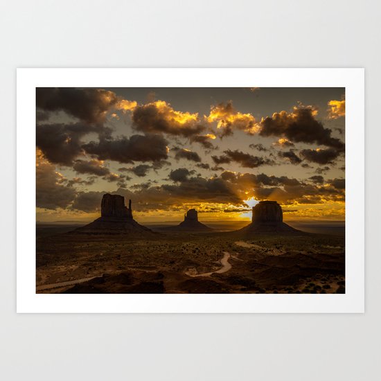 Monument Valley - Vivid Sunrise Art Print