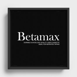Betamax Vintage Framed Canvas