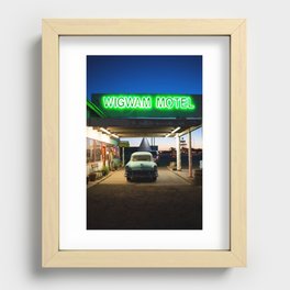 Wigwam: Neon Recessed Framed Print