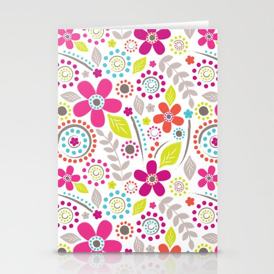 Inky Floral Stationery Cards