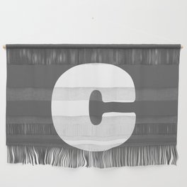 c (White & Grey Letter) Wall Hanging