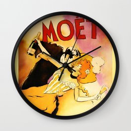 Vintage Moet Champagne Advertising Wall Art Wall Clock | Curated, Vintageads, Vintageadvertising, Vintagewallart, Drancing, Classicads, Jeanpaulferro, Advertisement, France, Moet 