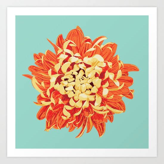 Chrysanthemum (Part of a Triptych) Art Print