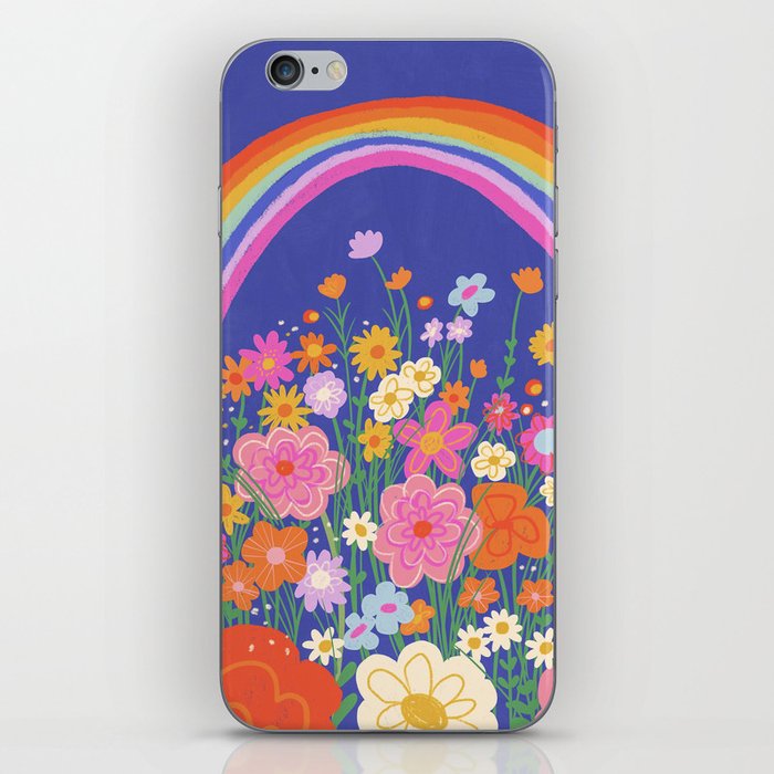 Rainbow meadow iPhone Skin