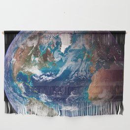 Earth from Space Blue Marble Western Hemisphere Wall Hanging